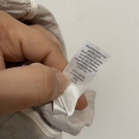 Athleta Cabo Tide Linen Jogger Pants Sz 6 Camo Crop Ankle Pull On Pockets - Picture 15 of 15